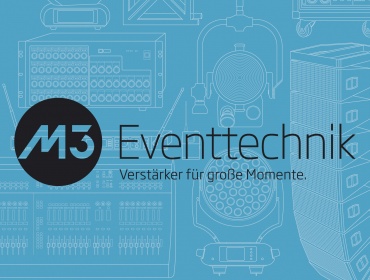 Download Logo M3 Eventtechnik mit Hintergrund