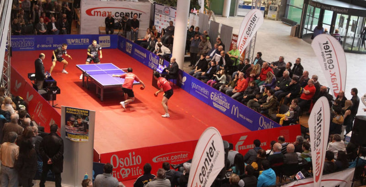 Tischtennis-Bundesliga Live im max.center Wels
